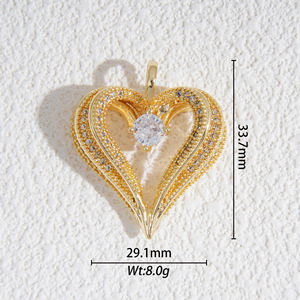 Heart Shape Pearl Necklace Gold Tone Clavicle Chain Everyday Wear Jewelry Set With Crystal Pendant DZ 3372 DZ 3373 DZ 3374 DZ - Product Image 4