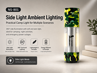 Lampe torche LED rechargeable USB Type-C étanche IP55 avec laser, construction en ABS et aluminium, lumière puissante pour le camping