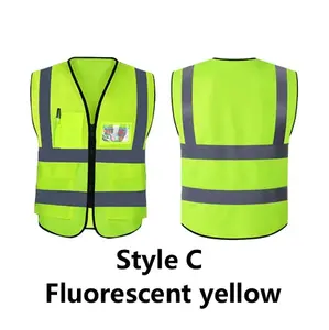 Traffic Road Working Jackets Safety Reflector Vest With Reflective Strips