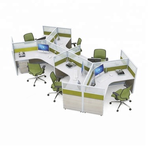 Modern 120 <b>Degree</b> Office Workstation Cubicle, Office Cubicle Workstation Partition - Product Image 1