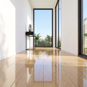 Parquet stratifié Uniclic Lock 10 mm, finition brillante, qualité E0, surface <span class=keywords><strong>miroir</strong></span>, résistant à l'eau, chêne, fabrication <span class=keywords><strong>en</strong></span> usine - Product Image 5