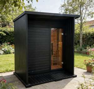 ห้องซาวน่ากลางแจ้งที่มั่นคงและมีประสิทธิภาพสำหรับ 4 คน พร้อมใบรับรองความปลอดภัย ดีไซน์ทนทานเพื่อการฟื้นฟูร่างกายหลังออกกำลังกาย - Product Image 1