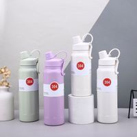 Nouvelle conception de bouteille d'eau sportive en acier inoxydable, bouteille d'eau pour le camping, bouteille d'eau isolée sous vide pour la salle de sport
