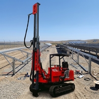 Compacteur hydraulique sur chenilles pour la construction de centrales solaires à haute efficacité, ponceuse de pieux solaires, puissante machine à vis de fondation