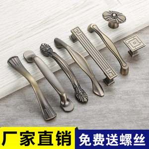 <b>Antique</b> Bronze Cabinet Handles Bar Shape Zinc Alloy European Style Durable Furniture Hardware for Cabinet Doors - Product Image 5