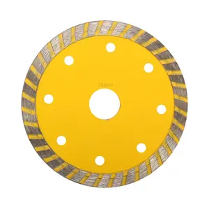 Disco de corte de azulejos Turbo sinterizados, hojas de sierra de corte Circular de diamante para vidrio de mármol, prensa en frío