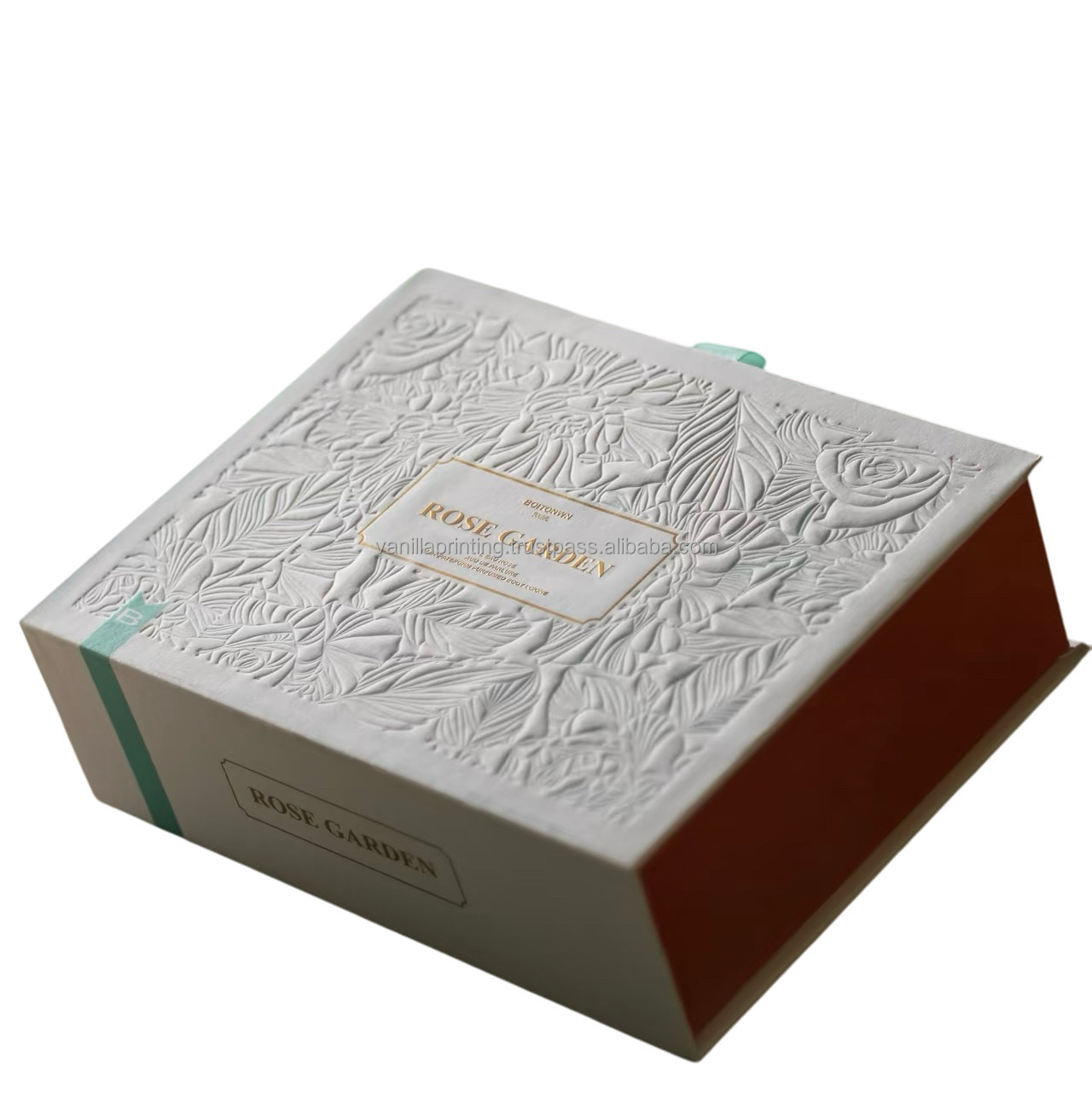 Magnet Reusable 3D Embossed Kraft Box UV Coated Rigid Paper for Perfume Watch Jewelry Packing Food Other Industrial Use