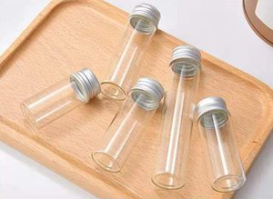 22mm Slim Tall clear 5 70 15 30ml contenedor de almacenamiento de alimentos <span class=keywords><strong>Mini</strong></span> más barato mensaje remitente Vial adornos vidrio té flor seca píldora - Product Image 6