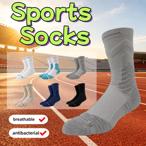 Calcetines Deportivos Personalizados con Logotipo OEM, Diseño Chevron, Acanalados, Gruesos, con Base de Felpa, para Atletismo, Running, Baloncesto - Product Image 1