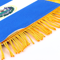 Expédition rapide, 100% polyester, 4*6 pouces, Salvador, mini drapeau de voiture à suspendre à la fenêtre, petit drapeau pour la décoration du rétroviseur