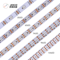 Smart Home Pro JERCIO WS2812B/SK6812 5V LED Strip | 30-144LEDs/M RGB direccionable para Retail Windows y VR Studios