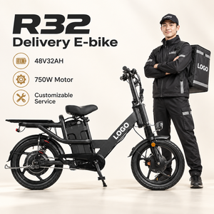 มอเตอร์ฮับไร้เกียร์ R32 แรงบิด 50 นิวตันเมตร ยาง 18x2.5 จักรยานไฟฟ้าส่งของ OEM ODM โลโก้สั่งทำได้ จักรยานไฟฟ้าบรรทุกสินค้า - Product Image 1