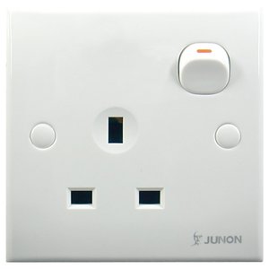 JUNON Hot Bán 13A <span class=keywords><strong>3</strong></span> <span class=keywords><strong>Pin</strong></span> Electric Tường Chuyển Sang và <span class=keywords><strong>Socket</strong></span> với Neon - Product Image 2