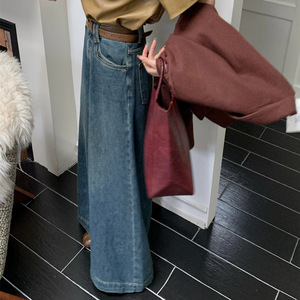 <span class=keywords><strong>Pantaloni</strong></span> Denim a Gamba Larga da Donna Realizzati in Tessuto Alla Moda, Trendy, Retrò e Casual, Comodi, <span class=keywords><strong>Morbidi</strong></span> e Traspiranti - Product Image 2