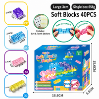 Blocs de construction en gelée 3 cm, TPR souple, jouets sensoriels éducatifs anti-stress à emboîter pour enfants et adolescents de 14 ans et plus, vente en gros
