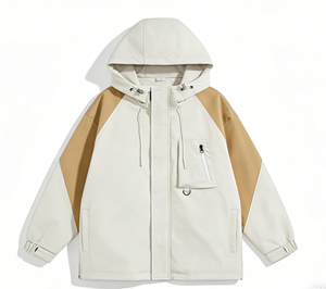 Chaqueta <span class=keywords><strong>Cortavientos</strong></span> para <span class=keywords><strong>Hombre</strong></span> con Capucha, para <span class=keywords><strong>Montaña</strong></span> y Aire Libre, Tallas Grandes, Casual, Impermeable, Transpirable, con Cremallera, Logotipo Personalizado Bordado, Bloques de Color - Product Image 3