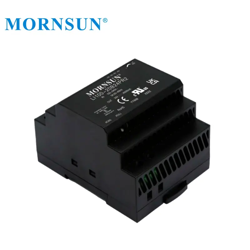 Mornsun LI100-20B24PR2 100-240VAC 50/60HZ 15W 30W 40W 60W 100W दीन रेल का नेतृत्व किया बिजली की आपूर्ति 12V 24V 4.2A स्विचिंग बिजली की आपूर्ति