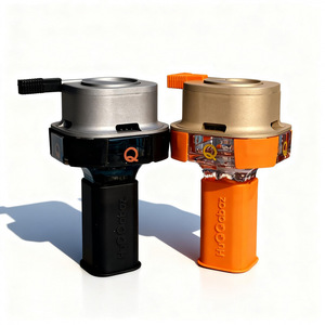 Juego de cuencos para hookah portátiles con mango de silicona, olla de shisha integrada y espaciador de carbón, dispositivo de gestión de calor HMD - Product Image 1