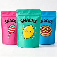 Sacs Ziplock en plastique personnalisés directement de l'usine, pochettes verticales à fermeture éclair, qualité alimentaire, résistantes à l'humidité, emballage personnalisable pour snacks