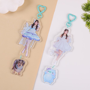 พวงกุญแจอะคริลิคอนิเมะ Go For It ปรับแต่งสีได้ พวงกุญแจคู่รัก อุปกรณ์เสริม ของตกแต่งตั้งโต๊ะ - Product Image 3
