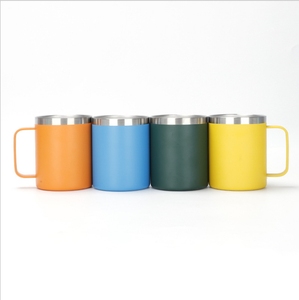 Nueva <span class=keywords><strong>taza</strong></span> de café aislada de acero inoxidable de doble pared de 12 oz y 14 oz <span class=keywords><strong>con</strong></span> asa de tapas Color en stock <span class=keywords><strong>Precio</strong></span> barato - Product Image 5