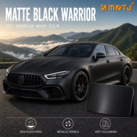 Film de protection de voiture PET Premium Super Mat Noir Warrior, sans résidu, avec technologie Air Release, vinyle coloré mat PPF pour véhicule complet
