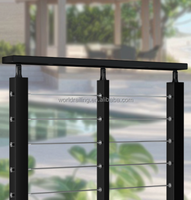 YL METAL Garde-corps de toit au design moderne, poteau en acier inoxydable, main courante de balcon, balustrade, garde-corps extérieur pour escalier et terrasse