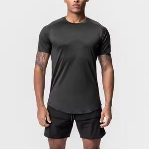 Camiseta de Alta Calidad para Hombre, Corte Ajustado, Algodón, Hombros Caídos, Estilo Musculoso, Ropa de Gimnasio, Logotipo Personalizado, Lisa - Product Image 1