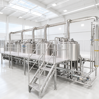 Système de brassage de bière clé en main Tonsen de grande capacité 20HL-100HL, usine de brassage complète de 2000L à 5000L pour brasserie commerciale