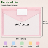 Pochette de documents A4 en PP avec fermeture Velcro, étanche, avec pochette pour cartes, capacité 260 feuilles, pour bureau et entreprise, OEM