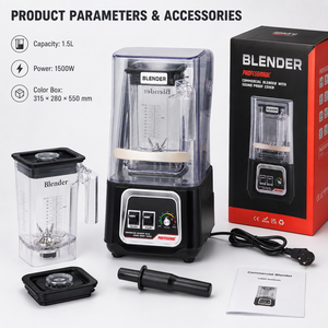 Licuadora Comercial de Alta Resistencia con Aislamiento Acústico y Velocidad Variable para Cafetería o Tienda de Jugos - Product Image 6