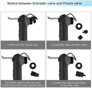 Inbike — <span class=keywords><strong>pompe</strong></span> Portable pour vélo et vtt, petite taille, système Schrader Presta, manuelle, permet de gonfler les pneus - Product Image 3