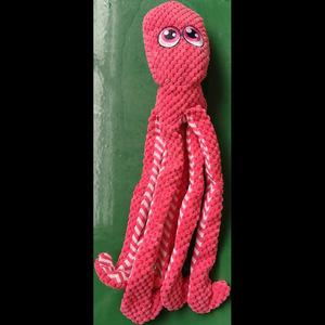 Juguete de Peluche para Perro con Sonido, Diseño de Pulpo a Rayas, 70g, Juguete Sonoro para Mascotas de Interior - Product Image 1