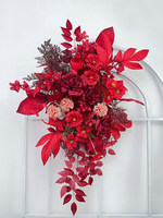Nouveaux accessoires de mariage, fleurs artificielles de chrysanthème, décor de fiançailles, accents floraux suspendus, toile de fond de salle de mariage, coin mural