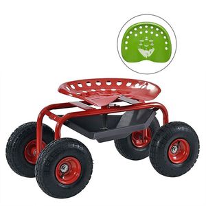 <span class=keywords><strong>Chariot</strong></span> <span class=keywords><strong>à</strong></span> roulettes <span class=keywords><strong>Chariot</strong></span> De Jardin Siège de Travail Roulant Ensemble D'outils De Jardin - Product Image 4