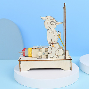 OKYN-G9182 Kit de Modelo de Pájaro Carpintero Eléctrico de Madera para Ensamblar, con Motor, Material Didáctico STEM para Uso Escolar y de Laboratorio - Product Image 4