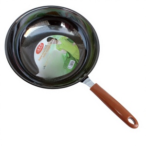<span class=keywords><strong>Wok</strong></span> de Acero Inoxidable de Alta Calidad con Fondo Único y Perlas Decorativas, Capacidad de 3L, Mango de Plástico, Venta al por Mayor, Universal para Estufas de Gas y Batería - Product Image 1