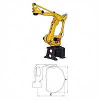 Station de travail robotisée de palettisation lourde FANUC M-410iC/110, bras robotique 4 axes 110 kg pour l'emballage en fin de ligne, la manutention des matériaux