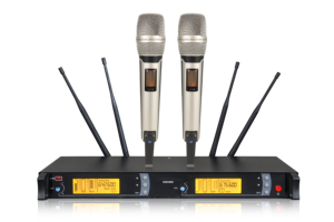 SKM9000 سعر جيد UHF نظام 2CH معدن محمول باليد للمؤتمرات/الغناء/الكاريوكي - Product Image 4