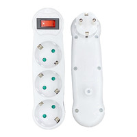 Adaptador de Corriente Europeo al por Mayor, Tipo 16A, de 1 a 3 Vías, Estándar Europeo