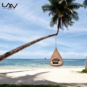 Muebles de Jardín Modernos, Tumbona Colgante de Mimbre con Forma de <span class=keywords><strong>Nido</strong></span> de Pájaro para Piscina, Playa, <span class=keywords><strong>Hotel</strong></span>, Cama de Día - Product Image 5