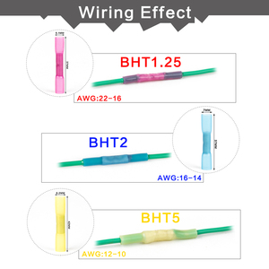 BHT Nhiệt Co Lại Mông Nối Cách Điện Seal Không Thấm Nước Nhiệt Shrink Uốn Nối Thiết Bị Đầu Cuối Nối Dây Điện Kết Nối - Product Image 4