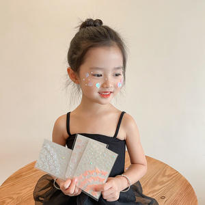 Autocollants décoratifs <span class=keywords><strong>3D</strong></span> en strass pour le visage, perles et strass papillon, décorations de maquillage auto-adhésives sans colle - Product Image 1