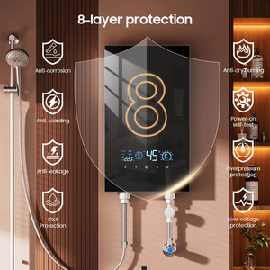 Chauffe-eau électrique instantané sans réservoir 8kW-12kW avec affichage LED, IPX4, pour salle de bain, douche, maison, chauffe-eau intelligent, usine OEM - Product Image 4