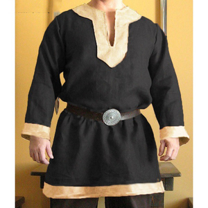 Thời Trung Cổ Người Đàn Ông Của Áo Sơ Mi Cosplay Trang Phục Dài Tay Áo Lỏng Áo Tops Chiến Binh Hiệp Sĩ Tops <span class=keywords><strong>Saxon</strong></span> Tops - Product Image 3
