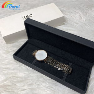Boîte à montre en cuir rectangulaire classique personnalisée, directement de l'usine, avec logo, couleurs au choix, boîtes pour bracelets de montre personnalisées pour montres de marque - Product Image 5