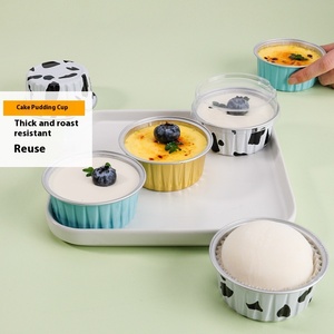 Friteuse à air spécial Pudding Cup Moule à gâteau Crevettes Oeuf Feuille d'étain Four Bol Petite boîte en papier d'aluminium Moule à gâteau Outils de cuisson - Product Image 5