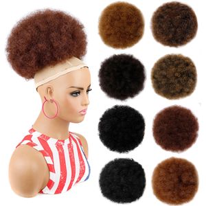 Paquete de pelo explosivo de gran tamaño de 10 ", banda elástica, cordón, postizos, paquete de peluca, paquete de pelo, peluca rizada esponjosa, moño de síntesis - Product Image 5