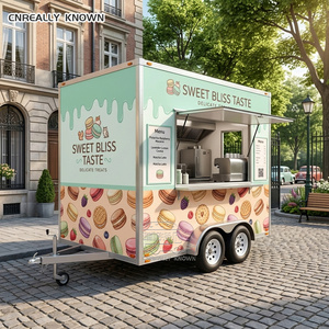Camion de crêpes robuste entièrement équipé, remorque alimentaire à gaufres, homologué DOT VIN CE, cuisine commerciale pour desserts - Product Image 3