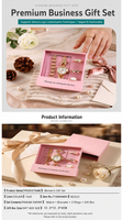 Set Perhiasan Jam Tangan Wanita Modis dengan Kotak, Jam Tangan Quartz Berlian untuk Wanita, Hadiah untuk Wanita